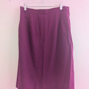 Worthington Deep Plum Midi Straight Skirt